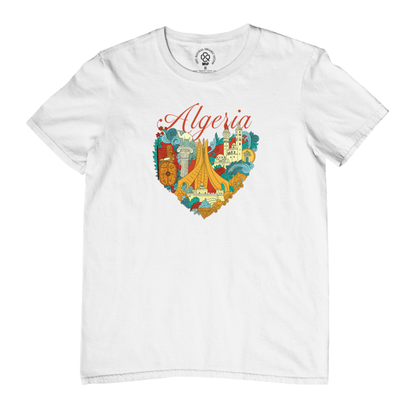 Algeria heart t-shirt